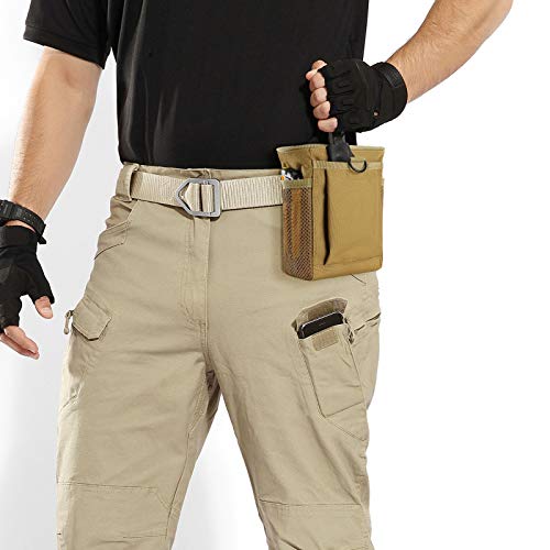 Frtkk Tactical Molle Drawstring Magazine Dump Pouch Outdoor Ammo Pouch, Adjustable Military Utility Belt Fanny Hip Holster Bag (Cp) #TOP5