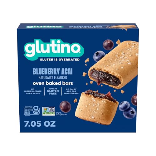 Glutino Gluten Free Oven Baked Bar, Blueberry Acai, Naturally Flavored, 5 ct