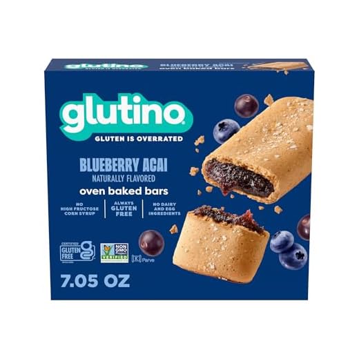 Gluten Free by Glutino Breakfast Bars, Blueberry, 1.41 oz ( 5 Bars )