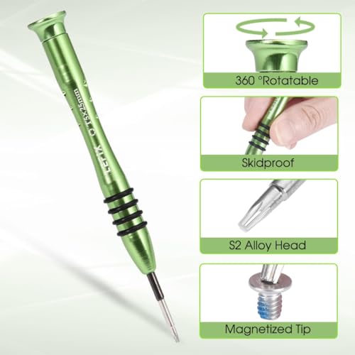 Image of LeFix 12PCS M2x3 Torx T5 Screws + 1 Screwdriver Compatible with Dell XPS 13 9343 9350 9360 |XPS 15 9550 9560 9570|Precision M5510 5520 5530 5540,for Razer Blade,HP Envy 13|for Beat Studio 2 3(Black)