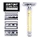 Parker Safety Razor Parker Convertible - Doppia Testa Rasoio di sicurezza (aperti e chiusi pettine testa) e 5 Parker Lame da Rasoio immagine