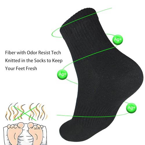 Mens Anti Odor Blister Proof Seamless Breathable Cotton Thin Ankle Daily Socks, Size 7-113
