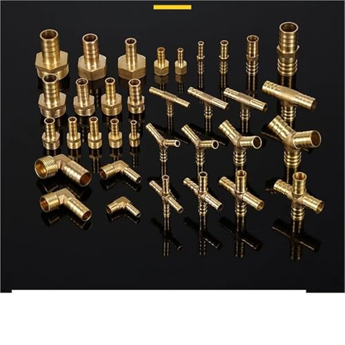 Conector de tubería de latón de 14mm a rosca de 1/2 pulgada para mangueras de riego manguito acoplador 6