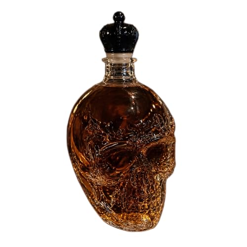 Decanter in stile gotico del 2026, bottiglia vintage con teschio unico, decanter con motivo in rilievo e tappo a corona, aeratore per vino e liquori, decorazione da festa di compleanno