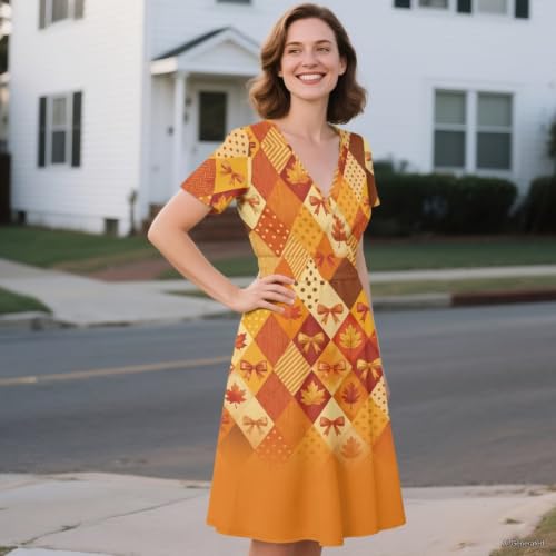 Image of Women's Summer Dresses Short Sleeve Formal Dresses with Pockets | Lightweight Quick‑Dry Soft Comfortable 2026 Fashion Dresses Loose Plus‑Size High‑Waisted