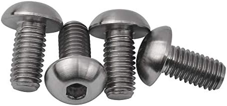 Ruifu M5 Titanium Gr5 Allen Button cap Screws Bolts 8 10 12 mm for Bicycle Water Bottle Cage (Pack of 4)