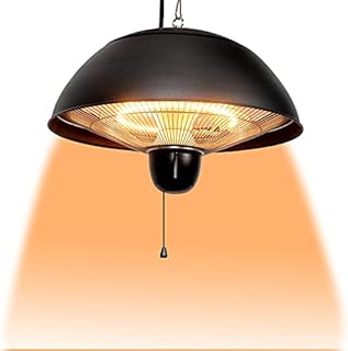 Infrared Patio Hanging Heater,Waterproof Hanging heater, Hanging Electric Patio Heater Outdoor Use,Ceiling Mounted Heater with 3 Ajustable Power (1500W/900W/500W)