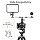 UTEBIT Dual Blitzhalterung 33cm/13 Zoll, Aluminium Blitzschiene mit 1/4 und 3/8 Schraube Kamera Flash Bracket mit Doppel Blitzschuh für DSLR Kamera, LED Licht, Mikrofon, Stativ Zubehör