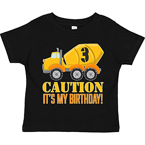 inktastic 3rd Birthday Construction Truck, Cement Mixer - 3 Toddler T-Shirt