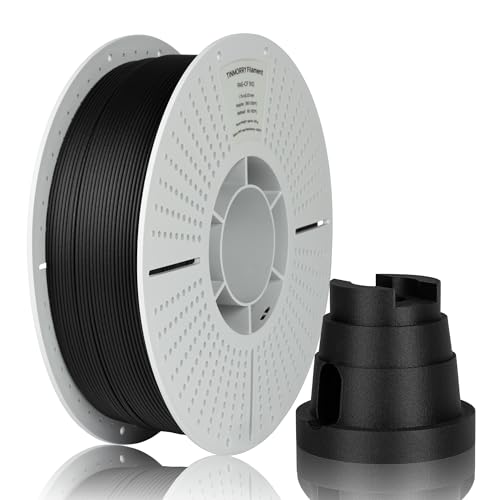 Image of TINMORRY PA6-CF 3D Printer Filament 1.75mm, Carbon Fiber Reinforced PA6 Filament, High Strength & Stiffness Engineering Filament, Fit Most Enclosed FDM 3D Printers, 1 KG 1 Spool, Black