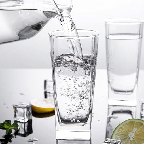 Image of Premium Water and Juice Glasses and Jug Set Combo [6 Piece Glass 270ML & 1 Piece Jug 1 Liter] Transparent Pitcher Set for Dining Table, Home & Restaurant,Party (MTS - 18)