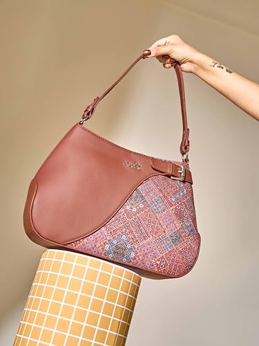 Image of ZOUK Ira Handbag | Stylish Women's Handbag | Luxury Shoulder Bag for Women | Trendy | Fancy Ladies Handbags | Small Purse for Events | Water-Resistant