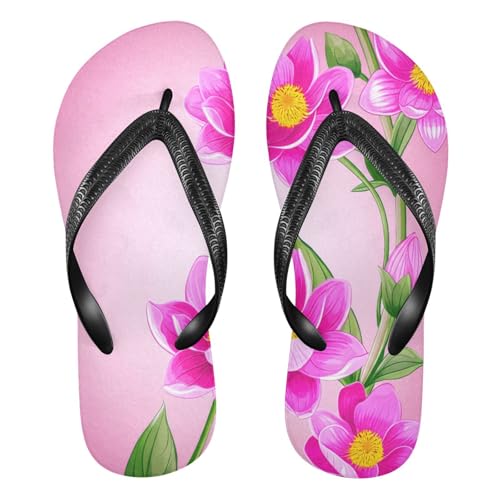 Nander Beautiful Flowers Sandal Flip Flops of Men's & Women's,Beach Slippers Flip Flops Shower Shoes