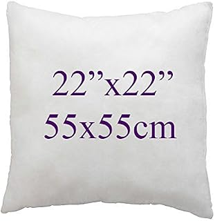 Hotel Quality Hollow Fibre Cushion Pads, Inners, Inserts, Scatters in Multi Packs, Hypoallergenic, Bounce Back Square Cushion Pads available in 12"14"16"18"20"22"24"26"28"30" (1, 22x22" (55x55cm)
