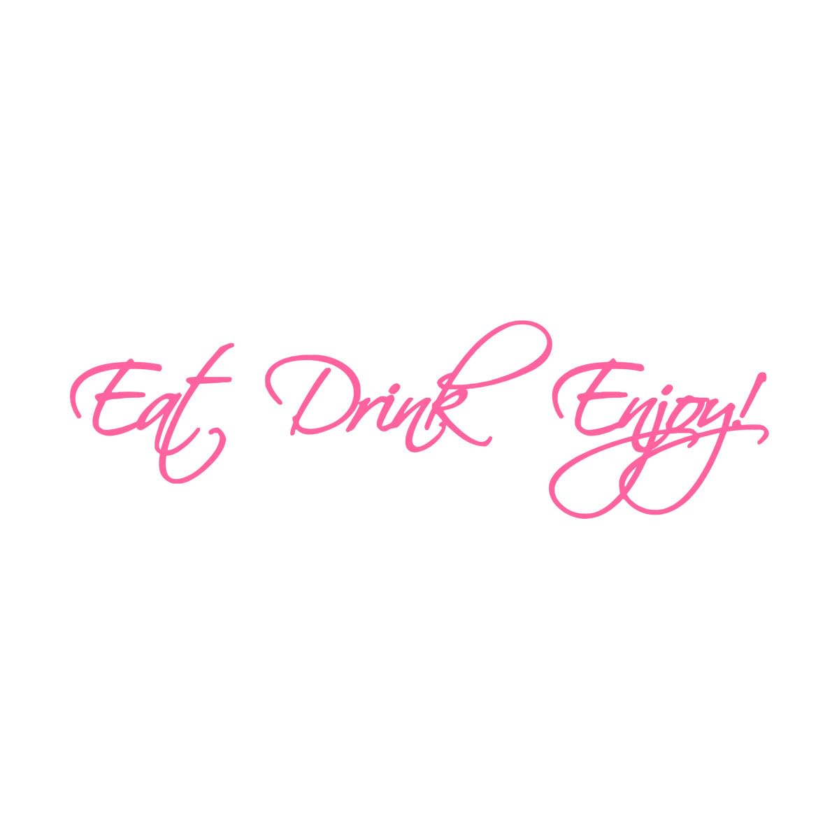 Lzhouting Wall Stickers 1539 Eat Drink Enjoy Wall Decal Kitchen Sticker Dining Room Diner Quote Words Wall Sticker Home Dining Room Decor Vinyl Decal Extra Large - 42X142cm
