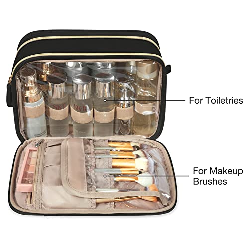 Bagsmart Travel Toiletry Bag, Large Makeup Cosmetic Bag Water-Resistant Travel Organizer For Full Sized Toiletries, Makeup Brushes, Accessories #TOP2