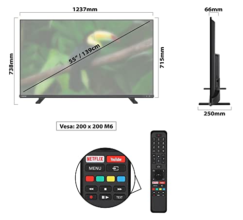 Téléviseur Toshiba 55 4K Ultra HD rétroéclairage LED - vue 4