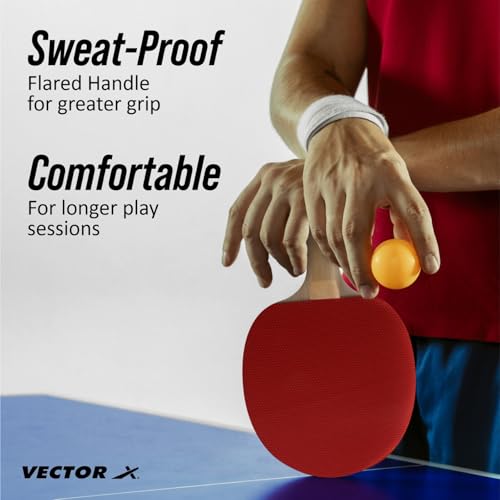 Image of Vector X Cyber Table Tennis Playset (2 Racquets + 3 Balls + 1 Net) (Ball) Table Tennis Racquet and T.T Balls Set with Table Tennis Net (Multi-Color) (Cyber- Full T.T Set)