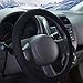 ZHOL Steering Wheel Cover Universal 15 inch Microfiber Breathable Ice Silk Steering Wheel Covers Anti-Slip Car Interior Accessories for Women Men, Warm in Winter and Cool in Summer, Black