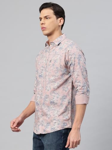 Image of Majestic Man Men's Stylish Floral Print Slim Fit Casual Shirt - Pure Cotton| Full Sleeve | Trendy & Comfortable