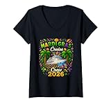 Photo Gallery donna mardi gras cruise crew 2026 viaggio new orleans family matching maglietta con collo a v Photo Gallery donna mardi gras cruise crew 2026 viaggio new orleans family matching maglietta con collo a v