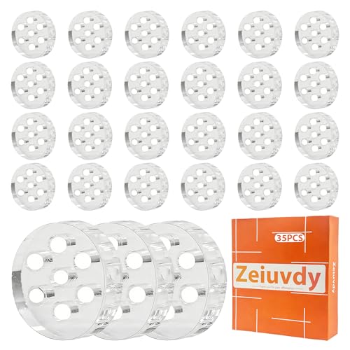 35 High Borosilicate Glass Screens 8 mm in Diameter and a 7-Hole Honeycomb Mesh Design,with a Small Storage Box Included
