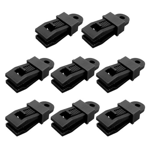 Ganci per Teloni, 8 pezzi Tarp Clips per Tenda, Ganci per Teloni, Clip per Tende, Campeggio Tende da Antivento Morsetti per Fissaggio Teloni di Clip