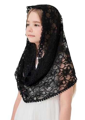 Infinity Chapel veil Child Bone Flower Veils First Communion Veils for Girls Baptism Veil for Girls K5