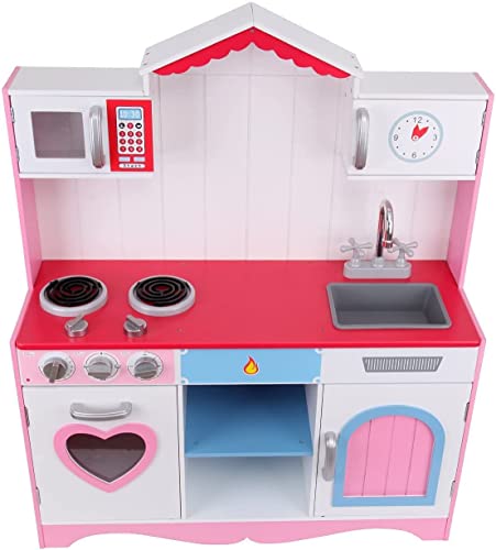 MuGuang Küchenspielzeug,Kinder Spielküche,Spielküche,Küche mit Zubehör, Spielzeugküche, Holzspielküche,Kinderspielküche… – Bild 7