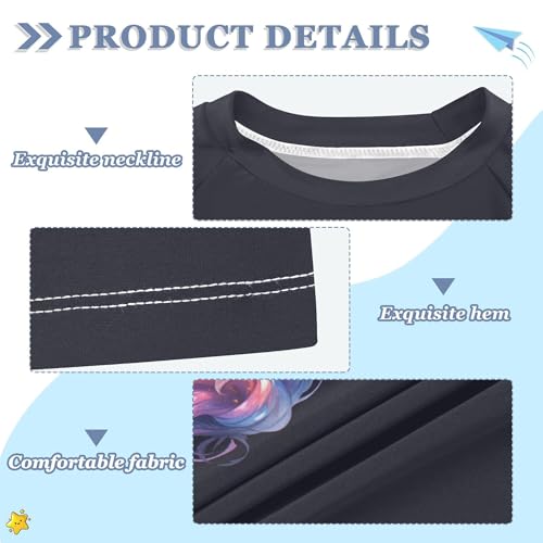 Funny Unicorns Florals Kids Bathing Suit UV Protection Swimwear Beach Tops 3T3