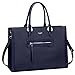 Produktbild David Jones - Damen Große Handtasche - Frau Schule Büro Arbeit Aktentasche Henkeltasche - PU Leder Viele Fächer Taschen Arbeitstasche - Schultertasche Business Umhängetasche Tote Shopper - Blau
