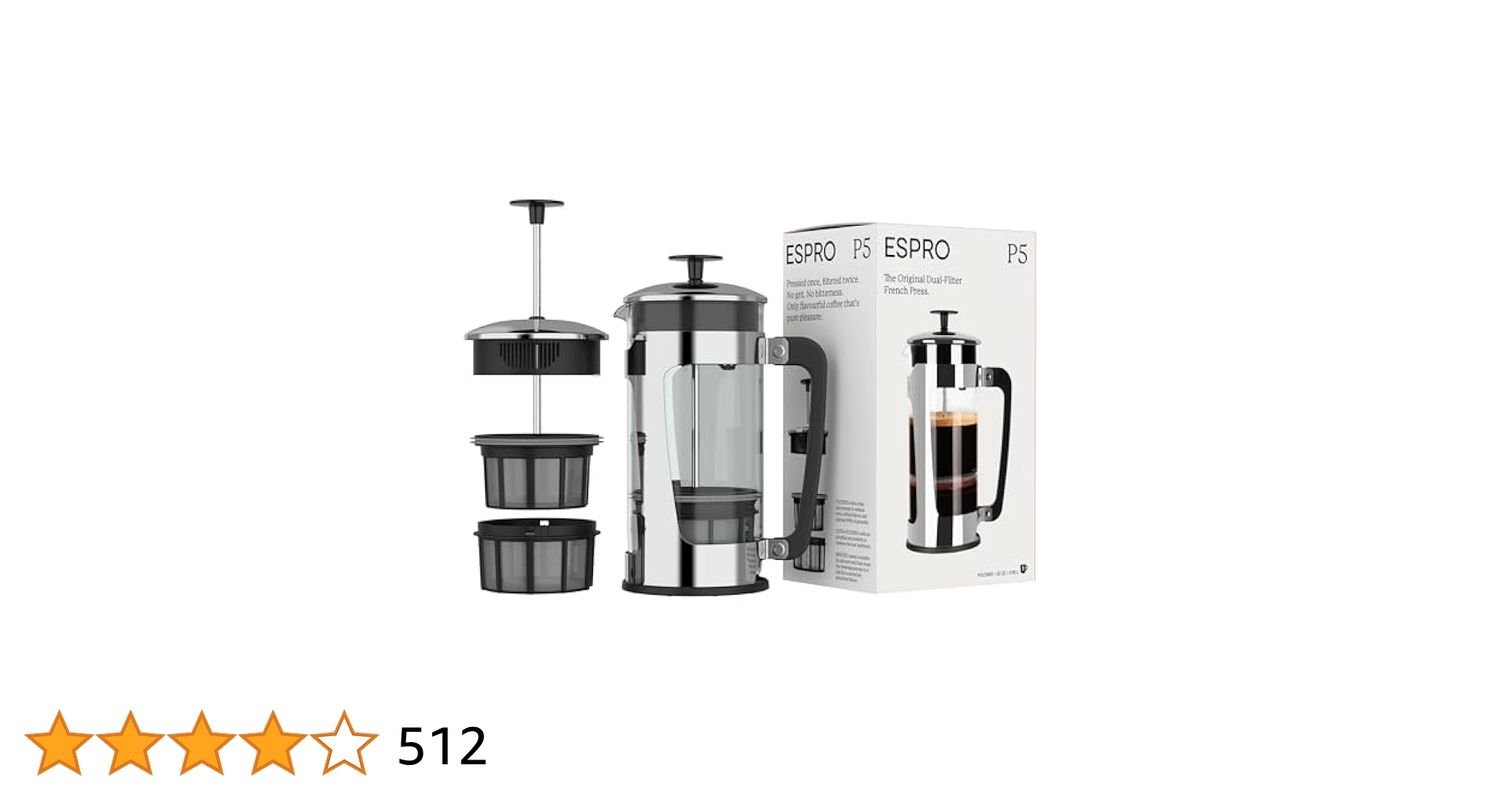 Amazon | エスプロコーヒープレスP5-32オンス、ガラスと
