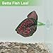 CAPASTEC Betta Fish Leaf, Natural Habitat Simulation for Betta Spawnings Grounds, Betta Spawnings Leaves, Resting Bed, Three Leaves, Red Deep Green