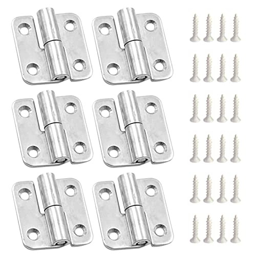 Charnière de Porte en Inox Charnières détachables Charnières de porte amovibles 2 Pcs charniere porte avec 24 vis,Charnières affleurantes Charnière détachable Convient aux gauchers Cover