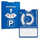 kaiser24 Paquete de 2 discos de aparcamiento de cartón de 11 x 15 cm, color azul, 11 x 15 cm, con calculadora de consumo de combustible en la parte posterior, ecológica, duradera y fácil de leer