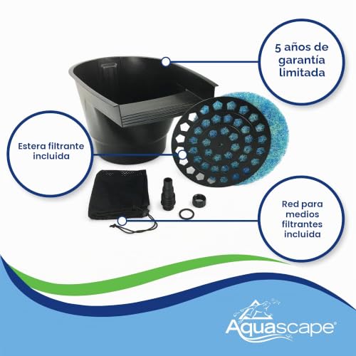 Filtro de estanque y derrame de cascada Aquascape 77020 compacto negro 7