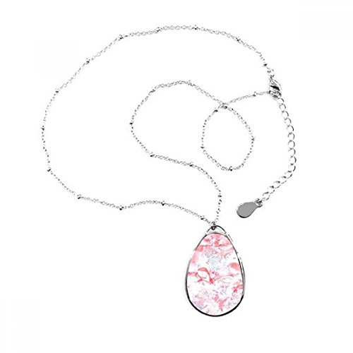 Pendentif en forme de larme rose marbre blanc, bijou graphique illustration moderne