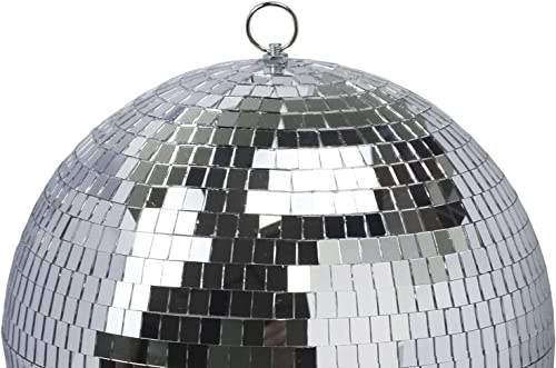 30cm Spiegel-Disco-Kugel ideal für eine Party oder DJ Lichteffekt Weihnachten (30cm, Silber)