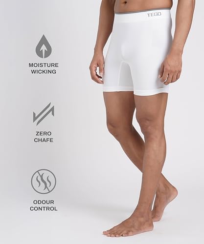 Image of TEGO Core Men's Performance Boxer Brief | Seamless Anti-Chafe Underwear | Soft Compression | 6 inch Inseam | Lightweight & Odour-Control | Designed for Running and Lifting