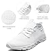 CMNZHK Mens Running Shoes Walking Tennis Sneakers Gym Workout Lightweight Breathable Athletic Shoes Non Slip Jogging Casual Fashion Sport Shoe White Size 9.5
