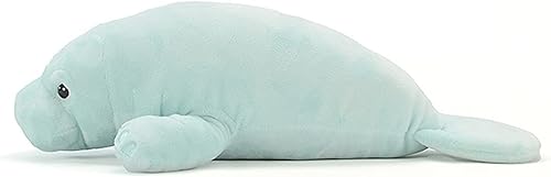 Miniatura 3 de Frankiezhou Home Peluche de manatí grande  Animal de peluche de manatí realista azul de 16 pulgadas, suave y realista simulación de animales de