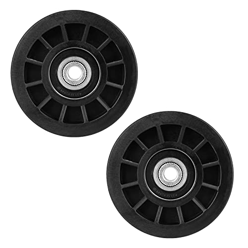 Flat Idler Pulley Replacement for Husqvarna 539194327 Craftsman AYP 194327 Snapper 705080 Poulan 532194327 LGT 2554 2654 YT1942 2042 LS 2348LS 2 Pack