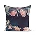 Housse de Coussin Taie Paul McCartney et John Lennon Emission Radio 1970 Beatles Star Pop (40x40 cm)