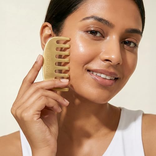 Image of Kansa Comb | Ayurvedic Bronze Scalp Massage Tool for Hair Growth & Hair Fall Control | Handcrafted for Stronger Roots & Healthy Scalp | Ayurveda Therapy