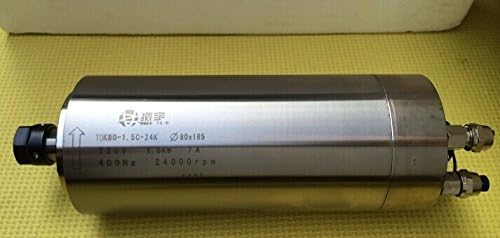 CGOLDENWALL Motor de husillo de máquina de grabado, husillo refrigerado por agua de alta velocidad 220 V y 1.5 kw