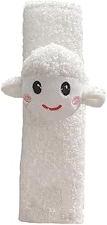 MERRYHAPY 1 peça almofadas de ombro de carro acessórios para cinto de segurança de carro capa ajustável cinto de desenho animado almofada acessórios para cinto de carro almofada de ombro almofada de cinto de segurança bebê com almofada pelúcia conjunto branco