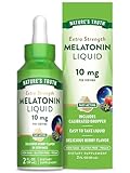 Nature's Truth Melatonin Liquid | 10 mg | 2 Fl oz Maximum Strength for Adults | Berry Flavor | Vegan, Non-GMO & Gluten Free Supplement
