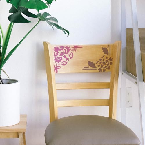 FINGERINSPIRE Floral Corner Stencil 30x30cm Decorative Borders Painting Template 12 Styles Corner 2 Styles Borders Pattern Stencil for Painting on Wood Wall Fabric Paper Furniture - Image 4