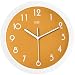 hito Silent Kids Wall Clock Non Ticking 10 inch Excellent Accurate Sweep Movement Glass Cover, Decorative for Kitchen, Living Room, Bathroom, Bedroom, Office (Orange)