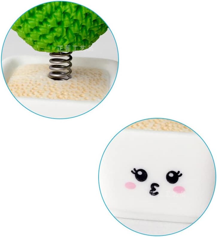 Keenso Ornament, Exquisite Fine Workmanship Mini Potted Resin Car Decoration with Swing Springs, for Car Dashboard Home Office Desk Decor (Love)